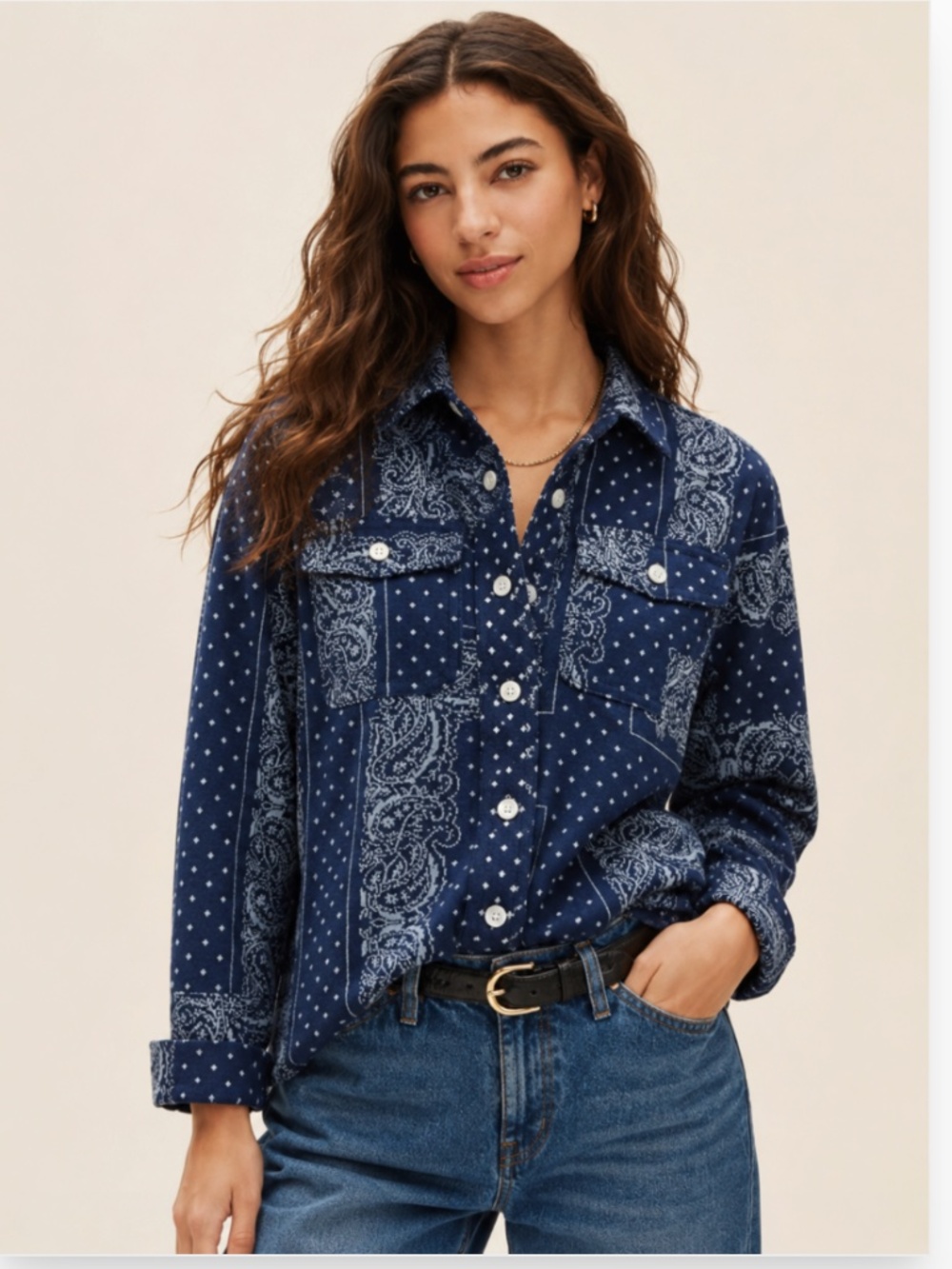 NWT JCrew Bandana Print Shirt